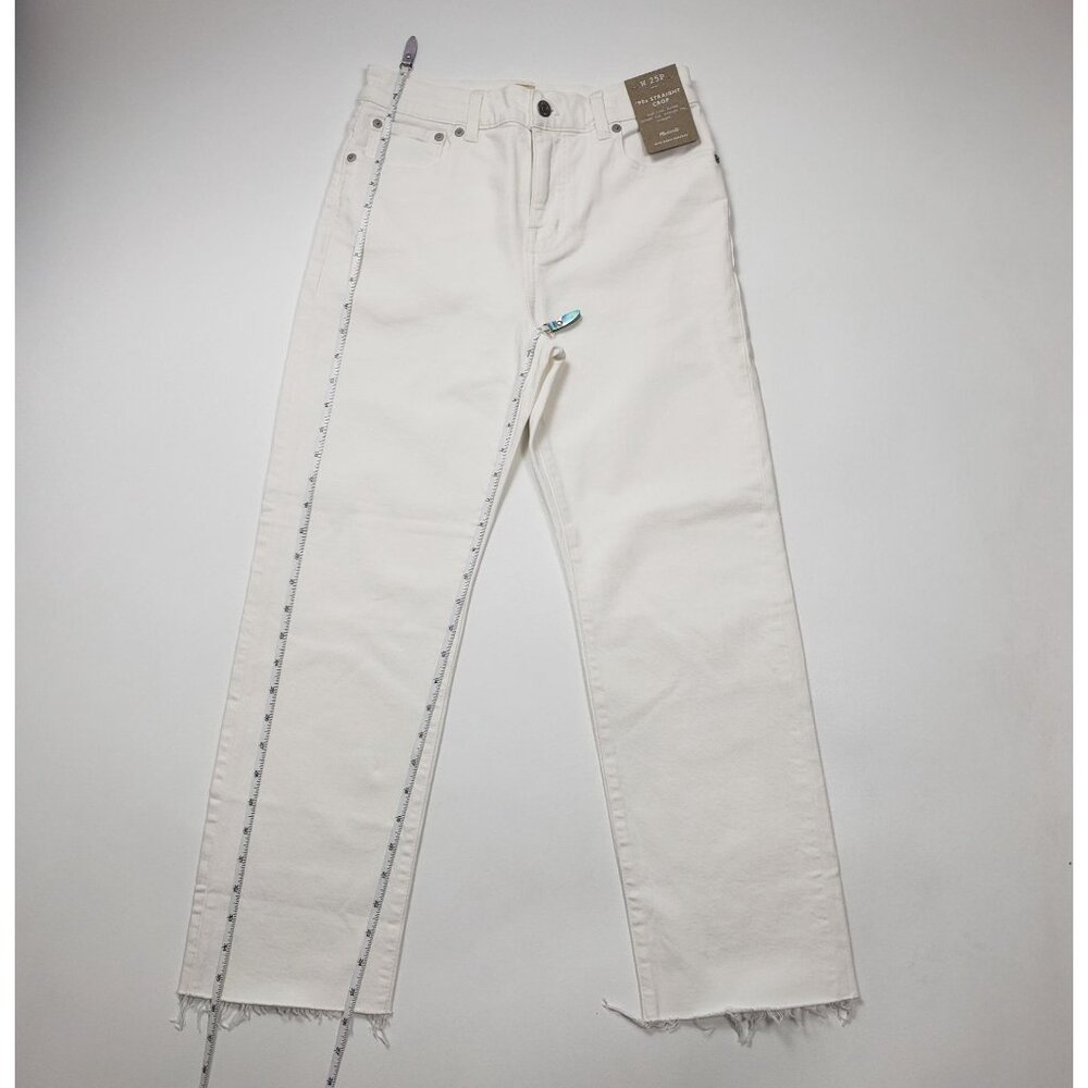 Madewell The Petite '90s Straight Crop Jean in Tile White Women's Size 25P NWT - Picture 3 of 16
